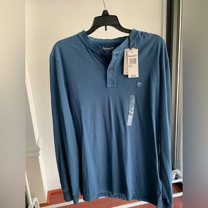 NWT men’s slim fit blue long sleeve Timberland t-shirt